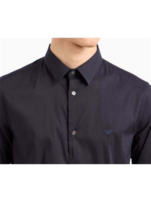 STRETCH NYLON BLEND SHIRT EMPORIO ARMANI | 8N1C09.1NI9Z0934 BLU SCURO